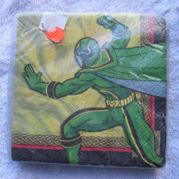 Power Rangers Party Express Hallmark Paper Luncheon & Beverage Napkins Birthday - Picture 6 of 6